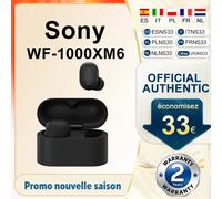 Écouteurs sans fil Sony WF-1000XM6 d'origine, réduction active du bruit, appels ultra-clairs grâce à l'IA, connexion multipoint, IPX4 Silver