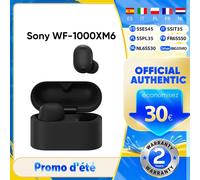 Écouteurs sans fil Sony WF-1000XM6 d'origine, réduction active du bruit, appels ultra-clairs grâce à l'IA, connexion multipoint, IPX4 Silver