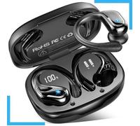 Ecouteurs Sans Fil Sport IPX7 Étanche, Bluetooth 5.4 ANC, 75H Autonomie, Son 3D HiFi Stéréo, Micro ENC Réduction Antibruit CASQUE
