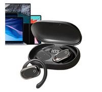 Écouteurs sans fil supra-auriculaires - Casque sans fil avec crochets d'oreille, écouteurs d'entraînement antibruit, prise en charge de la lecture audio, catégorie électronique, taille noire pour la