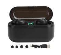 Écouteurs sans fil True Wireless Bluetooth 5.1, son avec basses profondes, résistants à l'eau et à la poussière, commandes tactiles, design