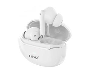 Écouteurs Sans-Fil TWS Bluetooth 5.0 25h Autonomie Boîtier USB-C LinQ Blanc