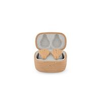 PRIXTON Écouteurs sans fil TWS163, Earbuds avec design en bois ECO, Bluetooth 5.4, Technologie ENC