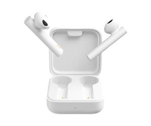Écouteurs sans fil Xiaomi Mi True Wireless Basic 2 Blancs - Autonomie 20h, Réduction de bruit, Contrôle tactile