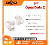 Écouteurs Shokz OpenDots 2 E320 à crochet d'oreille - Pour le sport et la course à pied - Bluetooth de type ouvert - Nouveaux originaux 2026 OpenDots 2-Silver