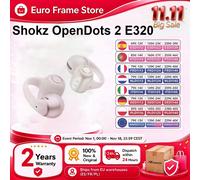 Écouteurs Shokz OpenDots 2 E320 à crochet d'oreille - Pour le sport et la course à pied - Bluetooth de type ouvert - Nouveaux originaux 2026 OpenDots 2-Black