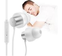Ecouteurs Sommeil Anti Bruit Casque Doux Silicone avec Micro et Contrôle du Volume 3.5mm Jack pour Dormir Sport Voyage Méditation