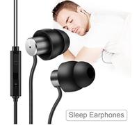 Ecouteurs Sommeil Anti Bruit Casque Doux Silicone avec Micro et Contrôle du Volume 3.5mm Jack pour Dormir Sport Voyage Méditation