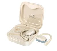 écouteurs sport Bluetooth à conduction aérienne (blancs) avec étui de chargement
