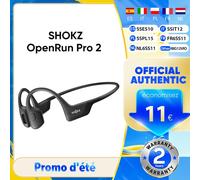 Écouteurs sportifs originaux SHOKZ OpenRun Pro 2 S820, conduction osseuse, sans fil, Bluetooth 5.3, étanches IP55, autonomie de 12 heures Sandstone Black
