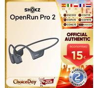 Écouteurs sportifs originaux SHOKZ OpenRun Pro 2 S820, conduction osseuse, sans fil, Bluetooth 5.3, étanches IP55, autonomie de 12 heures Glacier Silver