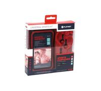 Platinet PM1070 - Universal Sports Kit écouteurs avec micro - intra-auriculaire - montage sur l'oreille - filaire - jack 3,5mm - rouge Rouge G