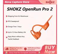 Écouteurs sportifs SHOKZ OpenRun Pro 2 S820/S821, écouteurs à oreille ouverte, Bluetooth 5.3, microphone à réduction de bruit, étanchéité IP55, S820 OpenRun Pro 2 Orange