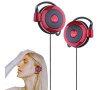 Écouteurs stéréo de type crochet - Prise jack 3,5 mm, clips supra-auriculaires | Design filaire classique avec une forte compatibilité et une stabilité de port active, idéal pour les programmes de