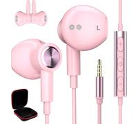 Écouteurs stéréo magnétiques pour Redmi Note 13 Pro 12 11S 5G, XiaoMi, POCO X6, prise jack 3,5 mm, avec câble, microphone, pour Samsung A14 A13 A12 A23 Galaxy A52S A03S A32 A22 Rose