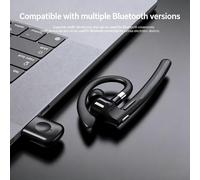 Écouteurs stéréo sans fil Bluetooth 5.4 mains libres avec crochet d'oreille, commande vocale, légers et confortables