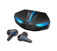 Écouteurs stéréo sans fil de jeu 5.0, oreillettes intra auriculaires à faible latence avec batterie 440 MAh intégrée