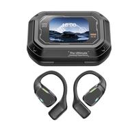 Écouteurs supra-auriculaires - Écouteurs à l'extérieur de l'oreille, écouteurs intra-auriculaires sans fil rechargeables avec écran LED, écouteurs faciles à utiliser, casque au-dessus de l'oreille