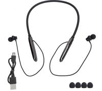 Écouteurs tour de cou Bluetooth, son détaillé et réduction d'écho, microphone avec ENC, alerte d'appel par vibration, bonne qualité.