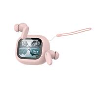 Ecouteurs TWS Bluetooth 5.4 avec Ecran LCD Braga Réduction de Bruit ANC Rose