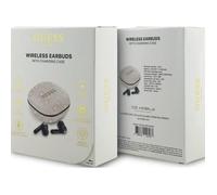 Guess 4g Classic Metal Logo Wireless Earphones Beige