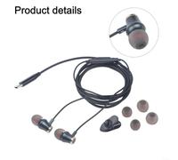 Écouteurs Type-C pour Jeux Audio Haute Fidélité(Type-C Black) | Microphone silicone intégré, réduction de pour bruit, appels mains libres, voix cristalline, conférences pro