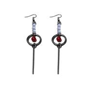 Écouteurs uniques conçus à long bâton Boucles d ' oreilles contemporaines à longues bandes Clous d ' oreilles pendants délicats Ornement de crochet d ' oreille Écouteurs uniques conçus à bâton long