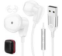 Écouteurs USB avec microphone pour PC, casque filaire USB A pour ordinateur | Casque USB avec câble de 2,3 m pour ordinateur portable avec micro et étui pour HP/Dell/Surface Ordinateur d'école pour