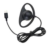 Écouteurs USB C/3,5 mm à un seul côté - Écouteurs filaires - Crochet d'oreille pour téléphone portable, ordinateur portable, guide de voyage
