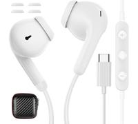 Écouteurs USB C avec Câble pour iPhone 17e 16 Air Mi Redmi Note 15 14 Pro+ | Stéréo Intra-Auriculaires Casque Type C avec Microphone Filaire pour Samsung A57 A56 A36 A35 5G Galaxy A17 A26 A16 Pixel 10 9