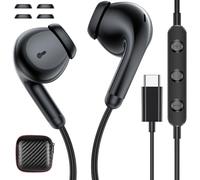 Écouteurs USB C avec Câble pour iPhone 17e 16 Air Mi Redmi Note 15 14 Pro+ | Stéréo Intra-Auriculaires Casque Type C avec Microphone Filaire pour Samsung A57 A56 A36 A35 5G Galaxy A17 A26 A16 Pixel 10 9