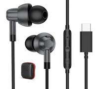 Écouteurs USB C avec Câble pour Samsung A27 A26 A16 A17 5G Galaxy A57 A37 | Intra-Auriculaires Filaire Casque Type C avec Microphone Stéréo pour iPhone 17 16e Xiaomi Redmi Note 15 Pro+ POCO X8 Pixel 10