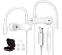 Écouteurs USB C avec Contour d'oreille pour iPhone 17 16e 15 5G,Casque Type C avec Microphone Câble In Ear pour Samsung A56 A55