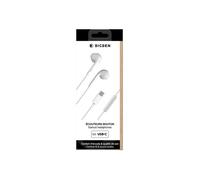 Bigben Connected – Écouteurs avec micro KPBOUTONUSBCRW – embout auriculaire filaire USB-C blanc