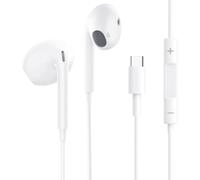 Écouteurs USB C,Ecouteur Filaire HiFi Stéréo Compatible avec iPhone 17/16/15 Pro Max Plus,iPad Pro Air,Samsung Galaxy S25/S24/S23/S22/Ultra,Google Pixel,Xiaomi,Huawe,Android,Type C (Blanc)