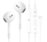 Écouteurs USB C, Écouteur Filaire USB C Casque Stéréo HiFi avec Microphone et Contrôle du Volume, Casque Intra-Auriculaires pour iPhone 16 15 Pad Pro Google Pixel Samsung Galaxy