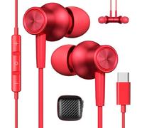 Écouteurs USB C Filaire pour iPhone 17 Air 16 15 Pro Max 5G, Magnétique Intra-Auriculaires Casque Type C avec Câble Microphone pour Galaxy A55 A35 A36 5G A54 A34 Samsung S25 iPad Pixel 10 9 Xiaomi 15