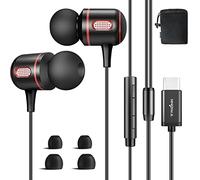 Ecouteurs USB C Filaire, USB Type-C Écouteurs Intra-Auriculaires avec Micro et réglage du Volume compatibles avec Samsung Galaxy S22 S21 Ultra S20 S20 FE, iPad Pro, Google Pixel, Xiaomi, Huawei, Oppo