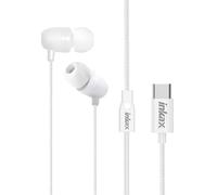 Ecouteurs USB-C Filaires Kit Main Libre Bouton Multifonction 1.2m Inkax Blanc