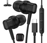 Écouteurs USB C,HiFi Stéréo Magnétique Type C Casque avec Câble Microphone Intra-auriculaires pour Samsung A36 A56 A35 A55 A34 A54 A17 A16 5G Galaxy S24 S25 iPhone 16e 15 Pro iPad Pixel 9 10 Xiaomi 15