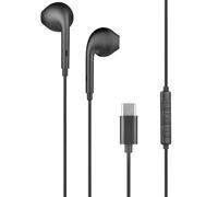 Écouteurs USB-C Légers et Compacts avec Microphone et 3 Boutons Noir