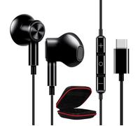 Écouteurs Usb C Magnétique Casque Pour Samsung A17/A16/A56/A57/S26/S25 Noir Hifi Stéréo Type C Ecouteur Filaire Casque Avec M[F163]