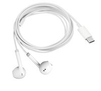 Écouteurs USB C Microphone Anti-bruit Boutons de Contrôle Longueur 1.2m Blanc