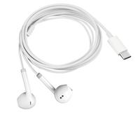 Écouteurs USB C Microphone Anti-bruit Boutons de Contrôle Longueur 1.2m Blanc