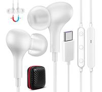 Écouteurs USB C pour Galaxy A55 A35 5G Samsung A54 A34 A36 A56 S24 S25,Magnétique Stéréo Casque Type C Filaire avec Microphone pour iPhone 16e 15 Xiaomi 15 Poco X7 X6 Pro Pad One Plus Nord Pixel 9a 8