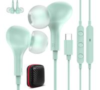 Écouteurs USB C pour Galaxy A56 A36 A35 A55 5G Samsung A54 A34 S25,Magnétique Type C Casque Filaire avec Microphone Contrôle du Volume pour iPhone 17 16 15 Pro Max Pixel 10 9 8 Xiaomi 15 14 iPad Mini