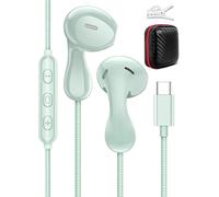 Écouteurs USB C pour iPhone 15 Pro Max Samsung Galaxy S24 A34 A54 A53 A33 S23 S21 FE S22 Ultra Casque USB C avec microphone HiFi Stéréo Écouteurs USB C In-Ear avec fil pour Pixel 8 7 OnePlus 12 12R 11