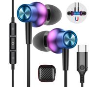 Écouteurs USB C pour iPhone 16 15 Pro 5G,Magnétiques Stéréo Casque Type C avec Microphone Filaire Intra-Auriculaires pour Samsung S25 S24 Galaxy A56 A36 A34 A54 A35 Xiaomi 15 POCO X7 Pad Pixel 9a 8 7