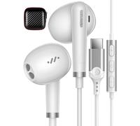 Écouteurs USB C pour iPhone 16 15 Samsung A54 A55 A34 A35 S23 FE Ultra S24,HiFi Stéréo Écouteurs USB Type C Intra Auriculaires avec Micro et contrôle du Volume pour Mi 13T Pro Pixel 9Pro 8a 7a Oneplus