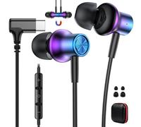 Écouteurs USB C pour iPhone 17 Air 16 15 Pro Max Plus 17e 16e air/ipad 10 | Magnétiques Écouteurs Filaires Type-c avec Microphone et Contrôle Volume pour Magic V6/Galaxy S25 S24 S23 Pour Pixel 9 8 7